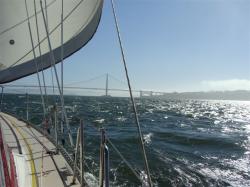 Sailling towards the Golden Gate Bridge